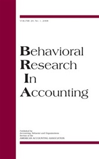 Behavioral Research In Accounting (UK) 1/2006