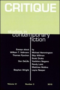 Critique: Studies In Contemporary Fiction (UK) 2/2011