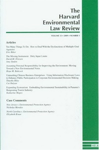 Harvard Environmental Law Review (UK) 2/2011