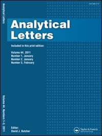 Analytical Letters (UK) 1/1900