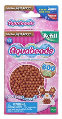Aquabeads Ljusbruna matta pärlor 1/2019