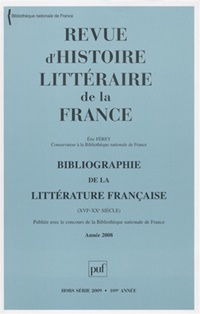 Bibliographie De La Litterature Francaise (FR) 1/2011