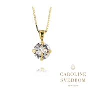 Caroline Svedbom Classic Stud Necklace Crystal Gold 5/2019