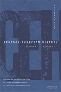 Central European History (UK) 1/2011