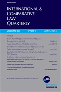 International & Comparative Law Quarterly (UK) 2/2014
