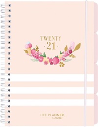 Life Planner, kalender 2021 - rosa med ränder 13/2020
