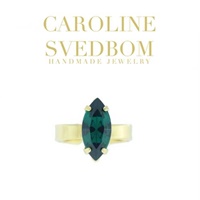 Caroline Svedbom Single Navette Ring Emerald 9/2017