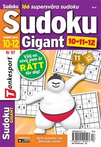 Sudoku Gigant 10-11-12 57/2019