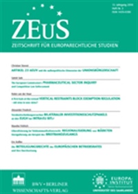 Zeitschrift Fuer Europarechtliche Studien - Z Eu S (GE) 2/2011