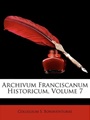 Archivum Franciscanum Historicum 1/1900