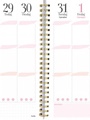 Life Planner, kalender 2021 - rosa med ränder 12/2020